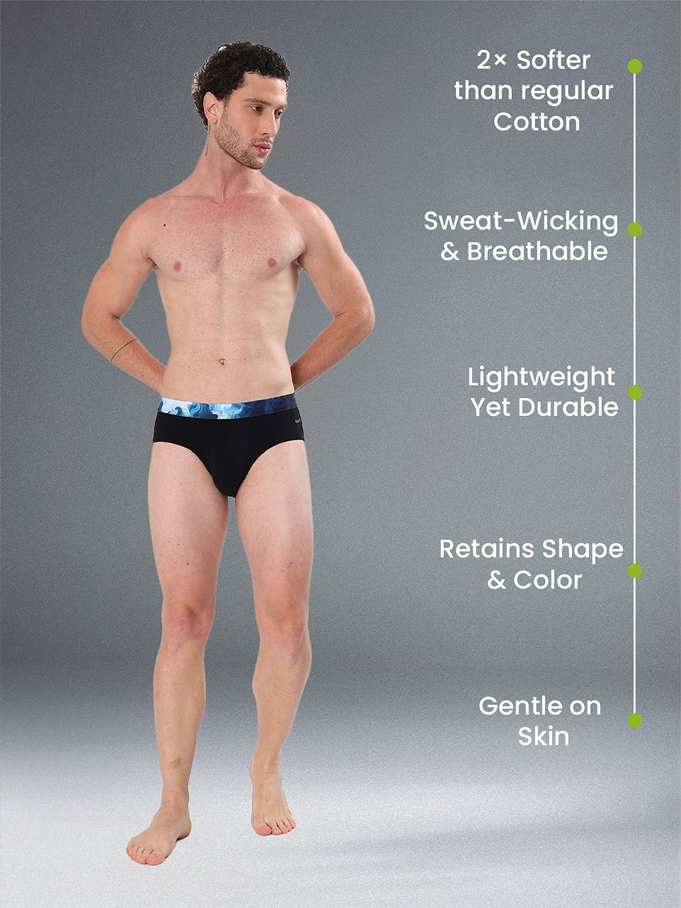 Men's Cotton Abstract Waistband Brief – Pack of 2