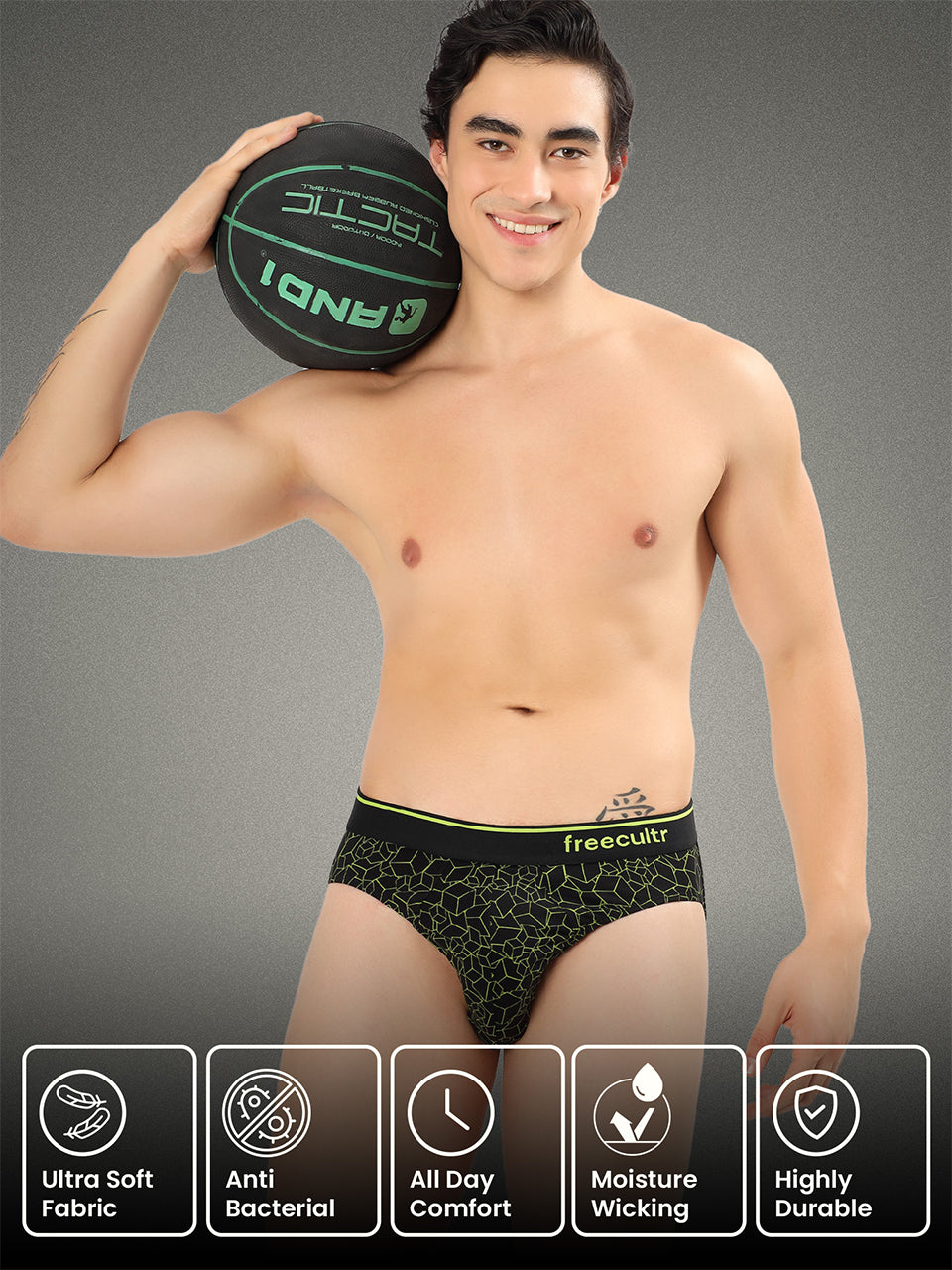 Men's Cotton Printed Briefs (Pack of 6)