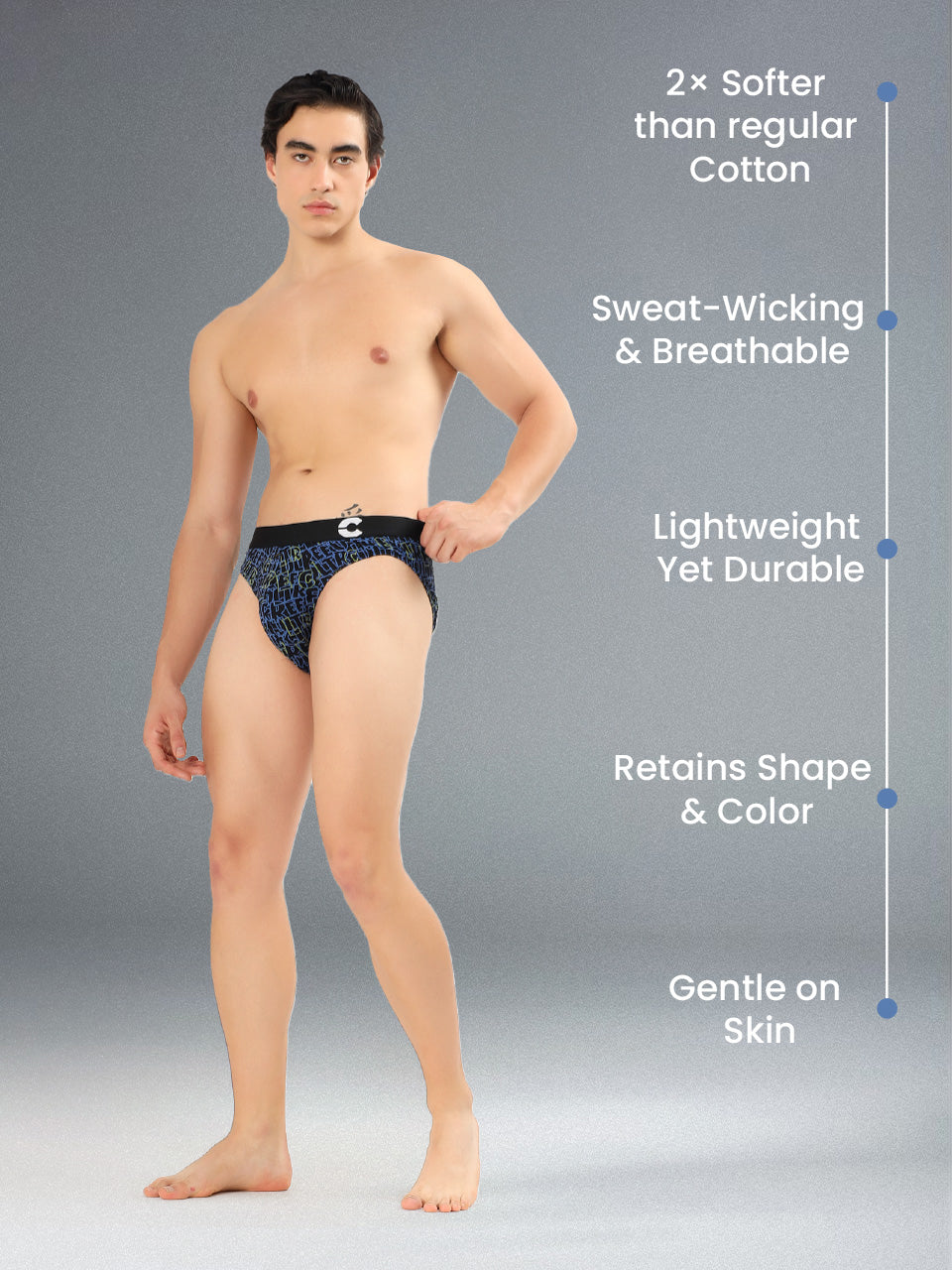 Men's Cotton Printed Briefs (Pack of 1)