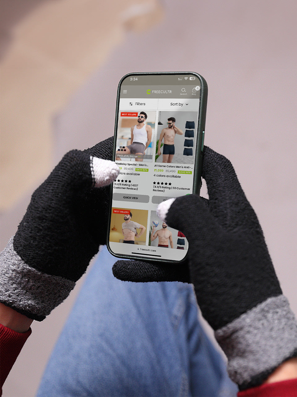 Unisex Touchscreen Winter Gloves Free