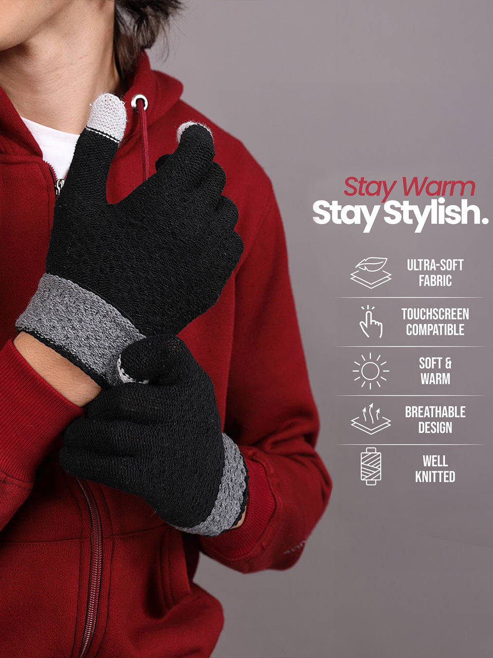 Unisex Touchscreen Winter Gloves Free
