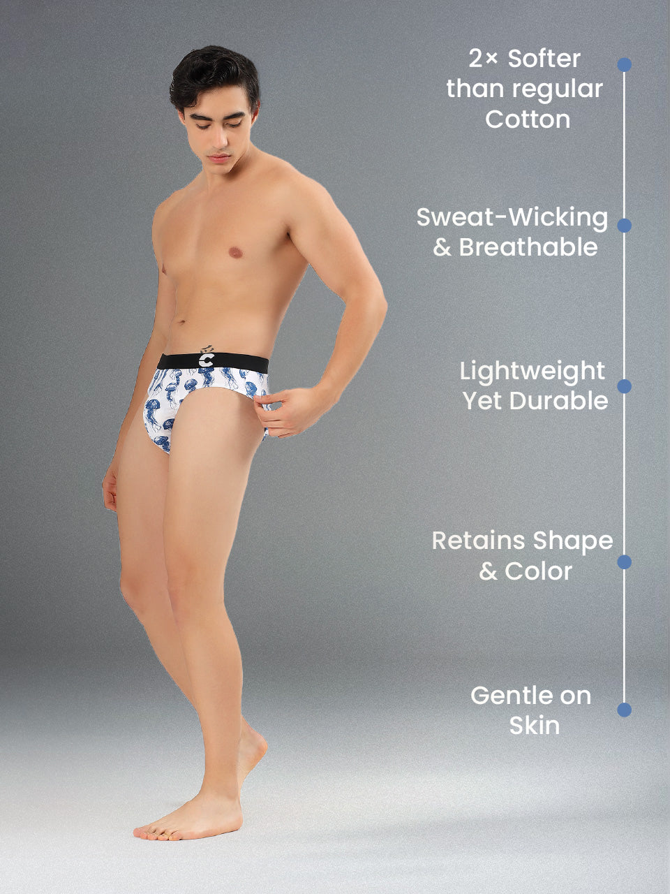 Men's Cotton Printed Briefs (Pack of 1)